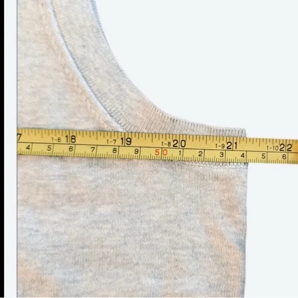 J. Crew Factory - Classic Sweater Shell Tank Top Light Grey- 100% Cotton XL -EUC - Picture 6 of 9